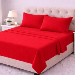 Flat Cosy Thermal Flannelette Warm Brushed Cotton Sheet With Pillowcases - thumbnail 2
