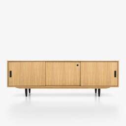 Mid-Century Sideboard, Dresser, Commode, Credenza Made Of Oak Vaneer - Livlo D-S04