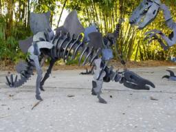 Metal Stegosaurus, Stegosaurus Yard Art, Ready To Ship, Puzzle Sculpture, Jurassic Park Gift, Outdoor Art - thumbnail 1