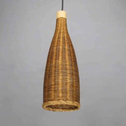 "Bottle Rattan Pendant Light, Hanging Lamp, Ceiling Lights, Lampshade Diameter 5.5"" By Height 15.7" - thumbnail 2