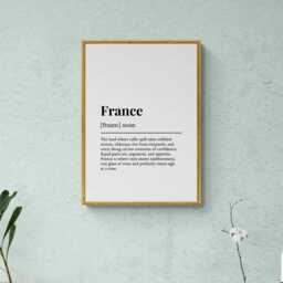 France Funny Definition Europe Gift Wall Art Print - thumbnail 3