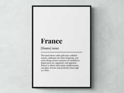 France Funny Definition Europe Gift Wall Art Print - thumbnail 1