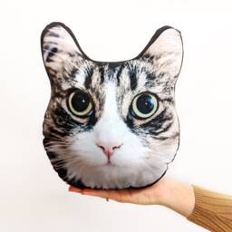 Pet Face Cushion - Mush Cush??? Novelty Gift Funny Dog Cat Shape 2 - thumbnail 1