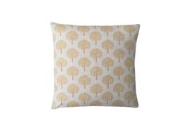 Mulberry Trees Beige, Ochre Linen Botanical County Home Accessories Throw Cushion Cover/Sham Pillowcase - thumbnail 1