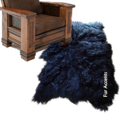 Faux Fur Sheepskin Rug - Long Hair Shag, Animal Friendly Accents