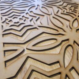 Symmetrical Safari Radiator Cabinet Screen Laser-Cut Mdf Panel Wall Art 0030 - thumbnail 3
