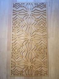 Symmetrical Safari Radiator Cabinet Screen Laser-Cut Mdf Panel Wall Art 0030 - thumbnail 1