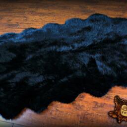 Sheepskin Accent Rug, Quatro 4 Pelt Design, Shaggy Faux Fur, All Sizes & Colors - thumbnail 2