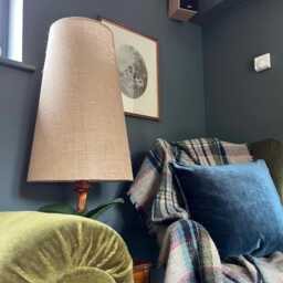 Natural Hessian Cone Lampshade Extra Tall Rustic Lighting - thumbnail 1
