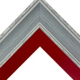 Scandi Blue Distressed Photo Frame With Red Mount - thumbnail 2