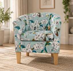 Handmade Maestro Hummingbird Tub Chair - Traditional Fabric & Made in Britain
