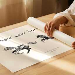 Hold Your Horses Art Print, Vintage Horses Illustration, Western Country Cowboy Cowgirl Poster - thumbnail 3