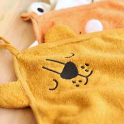 Personalised Animal Washcloth - Embroidered Cotton Baby Hand Towel - thumbnail 4