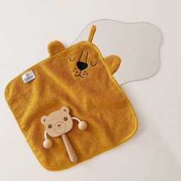 Personalized Animal Washcloth Embroidered Cotton Baby Hand Towel - thumbnail 3