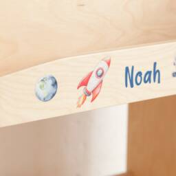 Montessori Plywood Bookshelf, Toddler Kids Room Bookcase, Natural Finish, Front Facing Storage - thumbnail 3