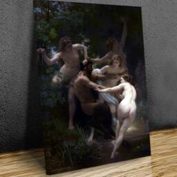 William-Adolphe Bouguereau Collection Of Famous Oil Paintings, Nymphs & Satyr, Wall Art, Home Decor, Mounted Canvas Print Ready To Hang - thumbnail 3