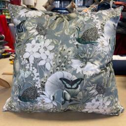 Hand Made Double Sided Plush 290Gsm Velvet - Large Cushion Cover Utopia in Silver - thumbnail 2