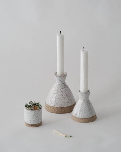 Ceramic Candle Taper Holder - image 1