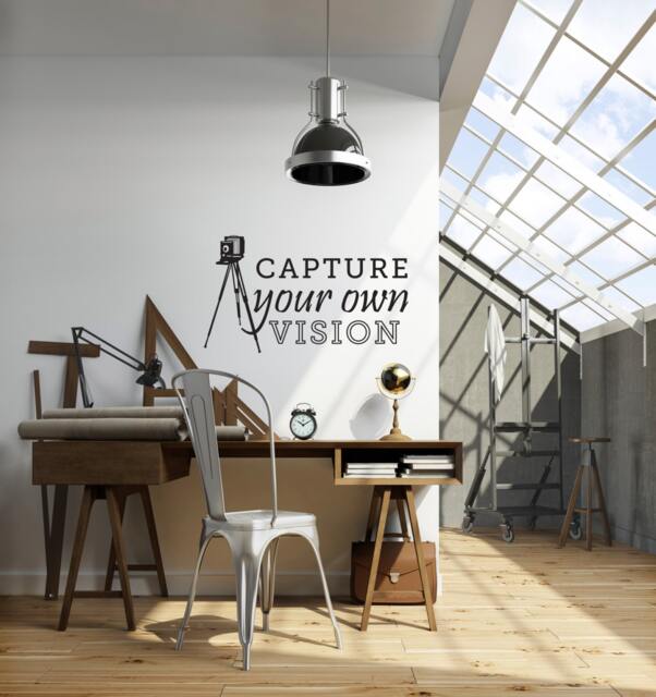 Capture Your Vision Vintage Camera Tripod - Wall Decal Custom Vinyl Art Stickers - image 1