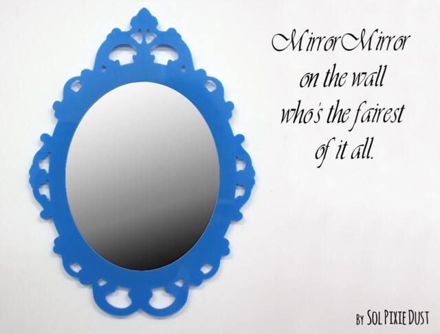 Blue Modern Rococo Acrylic Mirror - Safety - image 1