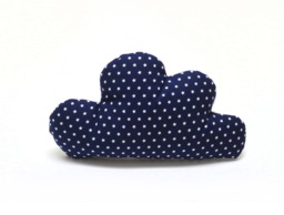 Cloud Pillow - Cuddle Pillow For Kids With Terry On The Backside Blue Stars - thumbnail 1