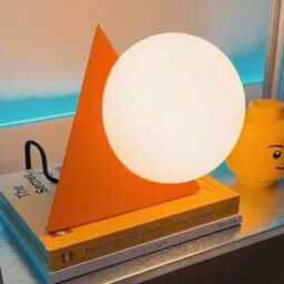 Pyramid Table Lamp Dimmable Modern Bauhaus Design - thumbnail 3