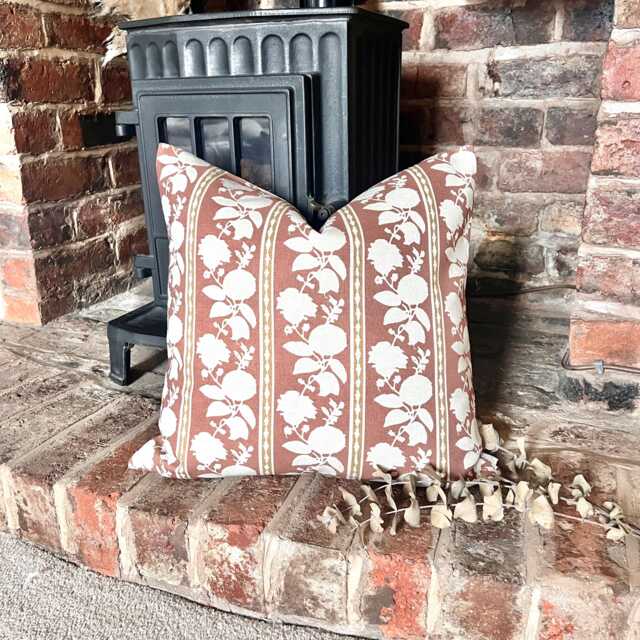 1622. Mirabeau Sienna - Linen/Cotton Cushion Cover - image 1