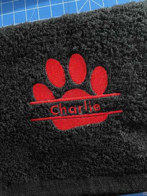 Personalised Pet Name Towel - 500Gsm 100% Cotton - image 1