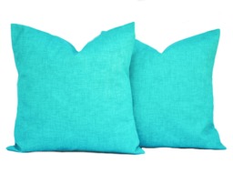 2 Outdoor Pillow Covers, Turquoise Pillow, Decorative Throw Pillow, Accent Case, Different Sizes Available