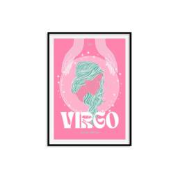 Digital File Virgo Print - Astrology Prints, Colourful Wall Art, Star Sign Retro Print, Sign, Eclectic Decor, Digital Download - thumbnail 3
