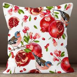 Pomegranate Tree Cushion Cover/Fruit Pillow Case/Red Kitchen Cover/Housewarming Cover/Country Home Decor/Gift For Mom - thumbnail 3