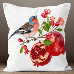 Pomegranate Tree Cushion Cover/Fruit Pillow Case/Red Kitchen Cover/Housewarming Cover/Country Home Decor/Gift For Mom - thumbnail 2