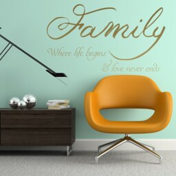 Family Quote Wall Sticker - Love Sign Decor Vinyl Decal Room Art Quotes Stickers Rules Inspirational Motivational Inspiring Decals - thumbnail 4