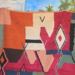 Moroccan Rug , Beni Mrirt Rug, Premium Quality Modern Artwork, Handwoven Large Shaggy - thumbnail 2