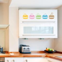 Macarons Wall Decal Set - Custom Colors, Kitchen & Playroom Decor - thumbnail 2