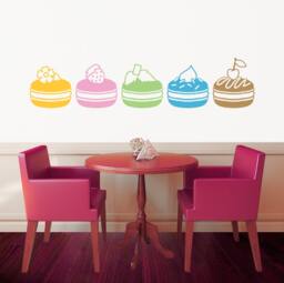 Macarons Wall Decal Set - Custom Colors, Kitchen & Playroom Decor