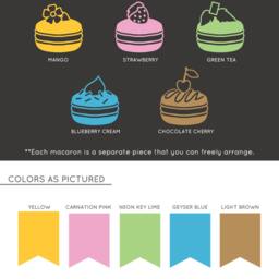 Macarons Wall Decal Set - Custom Colors, Kitchen & Playroom Decor - thumbnail 3