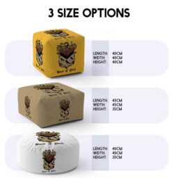Noble House Of Black Kids Pouffe - Custom Background Colour Gothic Crest Design Elegant Bedroom Seat Dark Movie Fantasy Furniture Gift - thumbnail 3