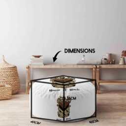 Noble House Of Black Kids Pouffe - Custom Background Colour Gothic Crest Design Elegant Bedroom Seat Dark Movie Fantasy Furniture Gift - thumbnail 2