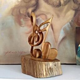 Wooden G Clef, Home Decor, Music Gift, Sculpture, Note, Unique, Teacher Gift, Clef Art - thumbnail 3