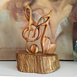 Wooden G Clef, Home Decor, Music Gift, Sculpture, Note, Unique, Teacher Gift, Clef Art - thumbnail 2