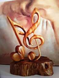 Wooden G Clef, Home Decor, Music Gift, Sculpture, Note, Unique, Teacher Gift, Clef Art - thumbnail 1