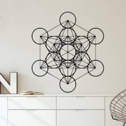 Metatron's Cube Wall Decal, Art, Sacred Geometry Geometry Seed Of Life - thumbnail 3