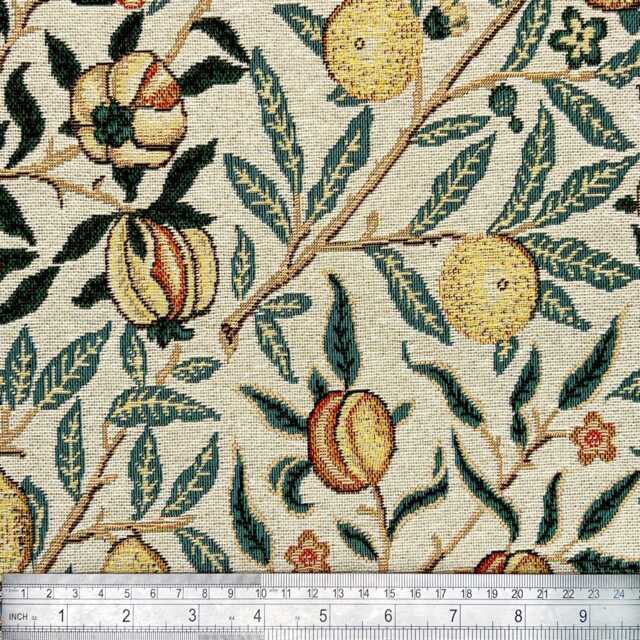 Custom Made Blackout Roman Blinds William Morris Pomegranate Natural - image 1