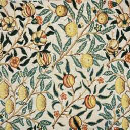 Custom Made Blackout Roman Blinds William Morris Pomegranate Natural - thumbnail 4