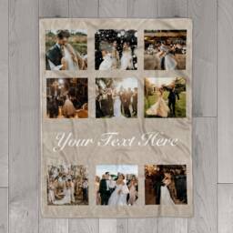 Picture Blanket With Text, Photo Collage, Personalized Family Blanket, Memorial Best Friend Gift, Anniversary Gift - thumbnail 3