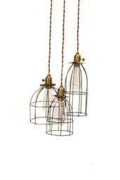 Industrial 3 Light Caged Chandelier - thumbnail 3