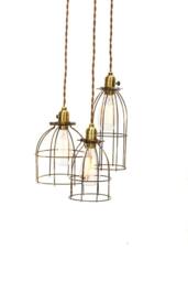 Industrial 3 Light Caged Chandelier - thumbnail 2