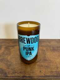 Brewdog Beer Bottle Candle - Scented Soy Wax Upcycled Recycled Punk Ipa Elvis Juice - thumbnail 1
