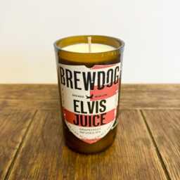 Brewdog Beer Bottle Candle - Scented Soy Wax Upcycled Recycled Punk Ipa Elvis Juice - thumbnail 2